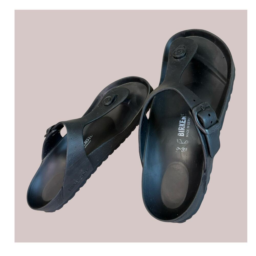Birkenstock Gizeh Essentials EVA Women EU 39 Slide Thong Sandal Black Waterproof - Picture 1 of 11